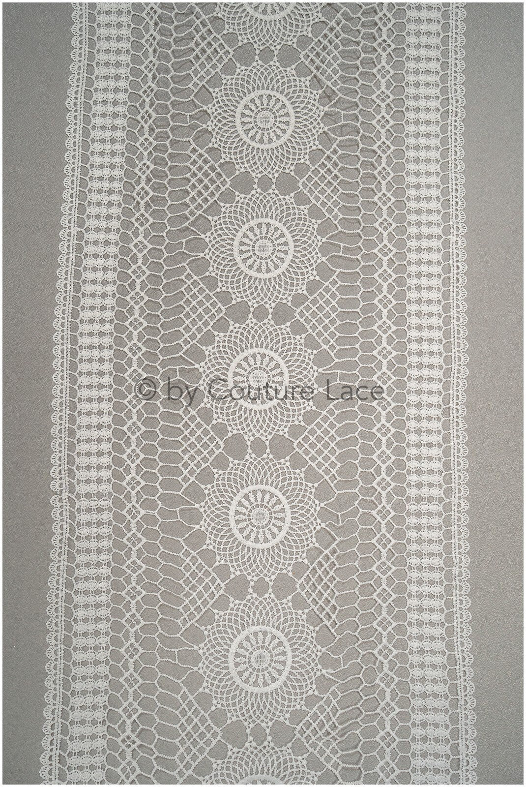 Beautiful crocheted lace border/ Guipure lace border off-white/ crocheted lace/ bridal lace border// T21-126