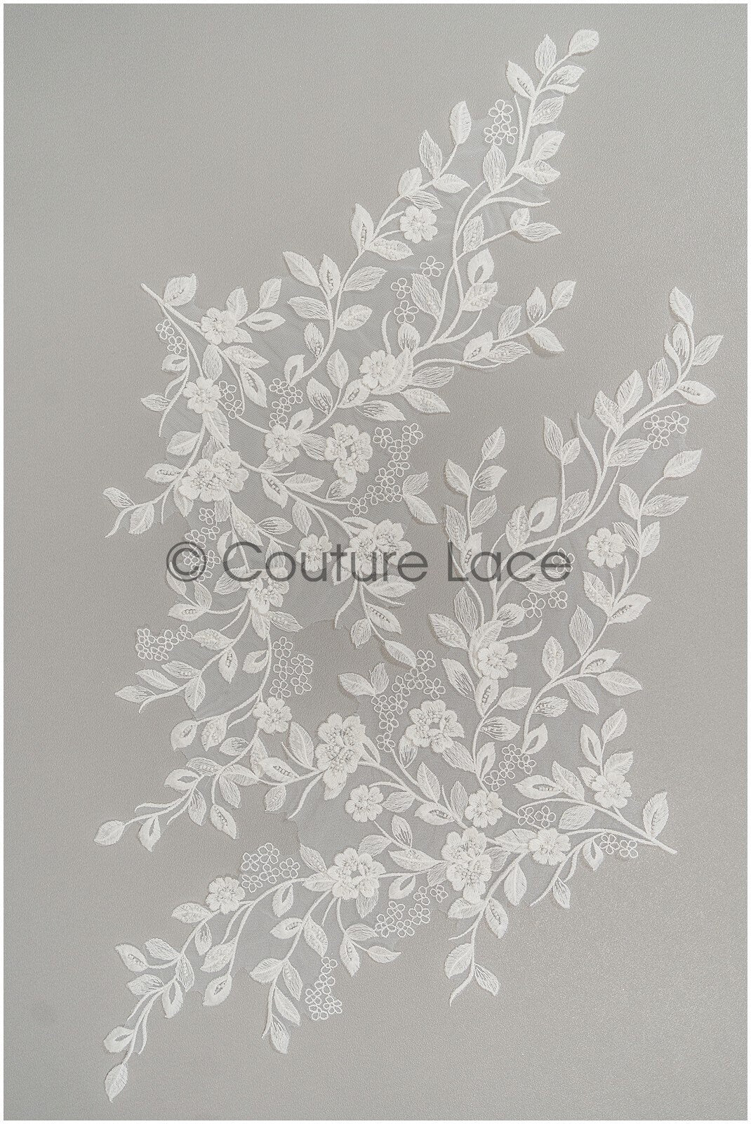 Pearl appliques 3D flowers, bridal flower patch, lace applique, wedding dress lace applique, bridal 3D flower patch // A21-094