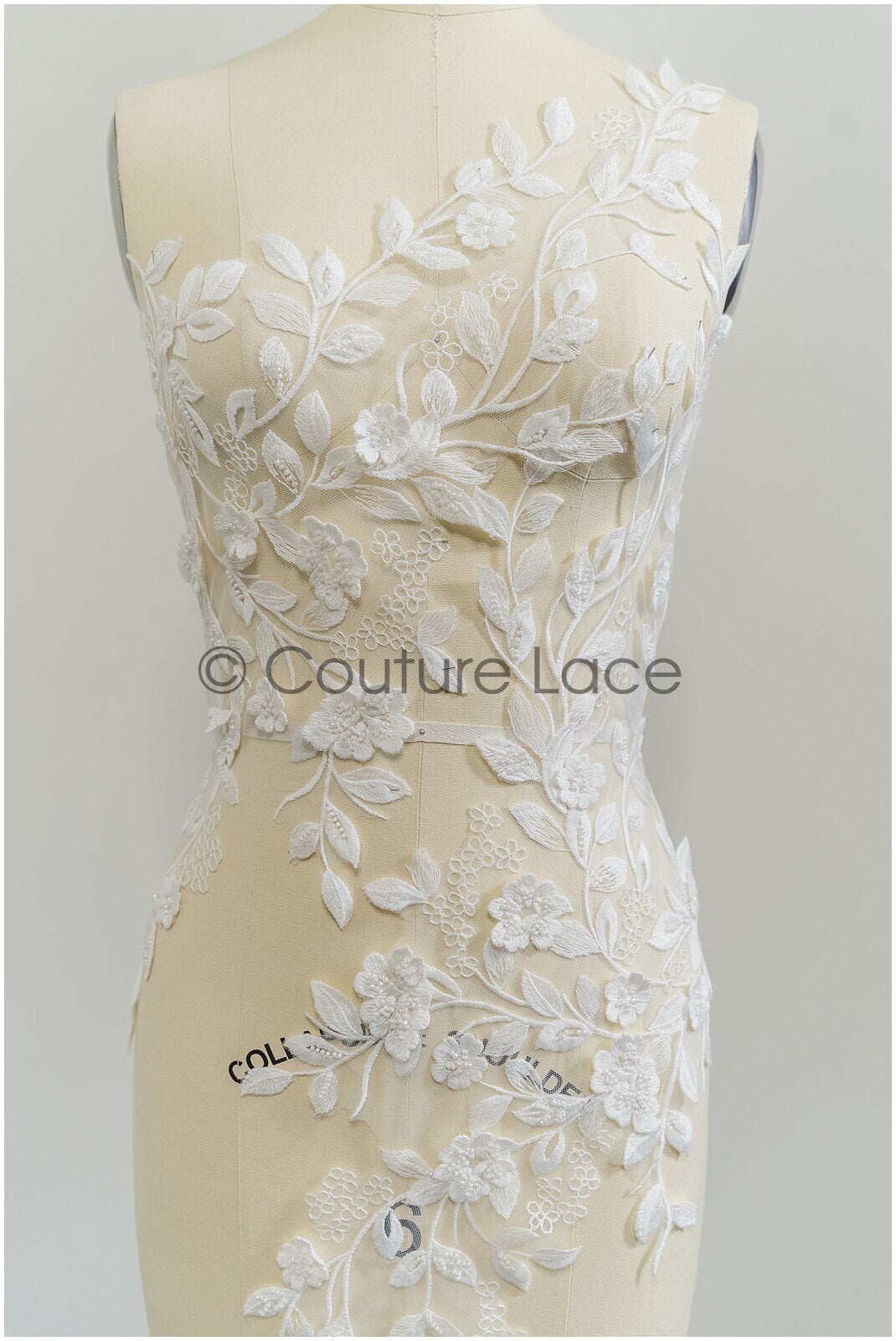 Pearl appliques 3D flowers, bridal flower patch, lace applique, wedding dress lace applique, bridal 3D flower patch // A21-094