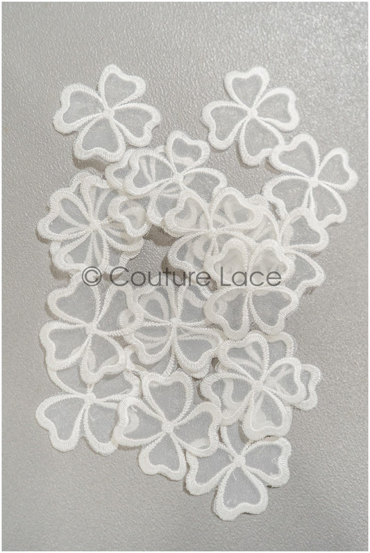 20 pièces. Fleurs de dentelle 3D pour la couture/ applique de dentelle de fleurs 3D/ applique de dentelle de robe de mariée/ dentelle de mariée// A21-061B