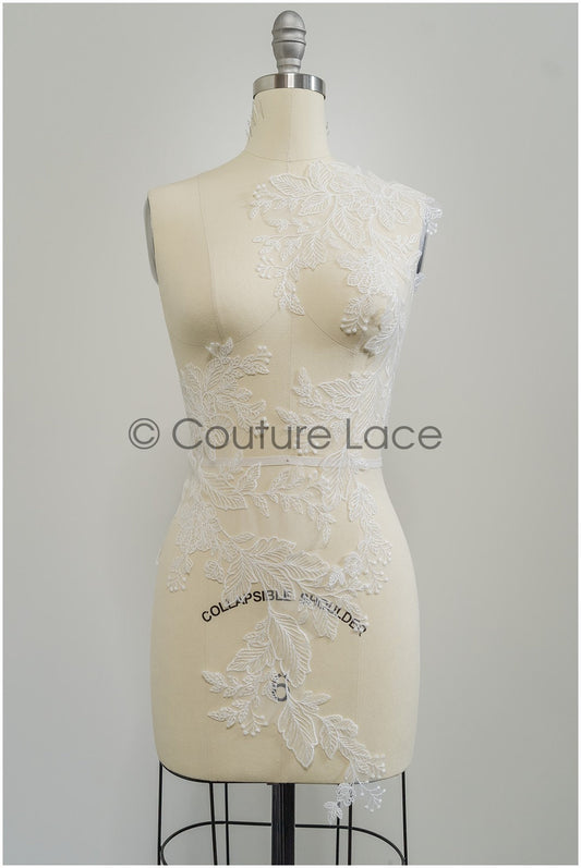 romantische BrautSpitze Blume, Braut Lace Aufnäher für Hochzeitskleid, Braut Blumen Spitzen Applikationen, Hochzeitskleid Spitze Aufnäher// A21-073