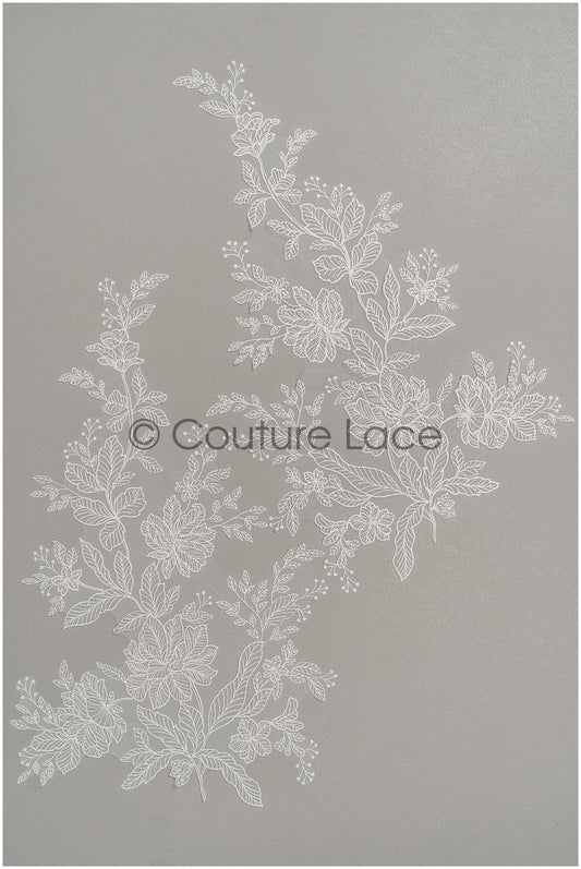 romantische BrautSpitze Blume, Braut Lace Aufnäher für Hochzeitskleid, Braut Blumen Spitzen Applikationen, Hochzeitskleid Spitze Aufnäher// A21-072