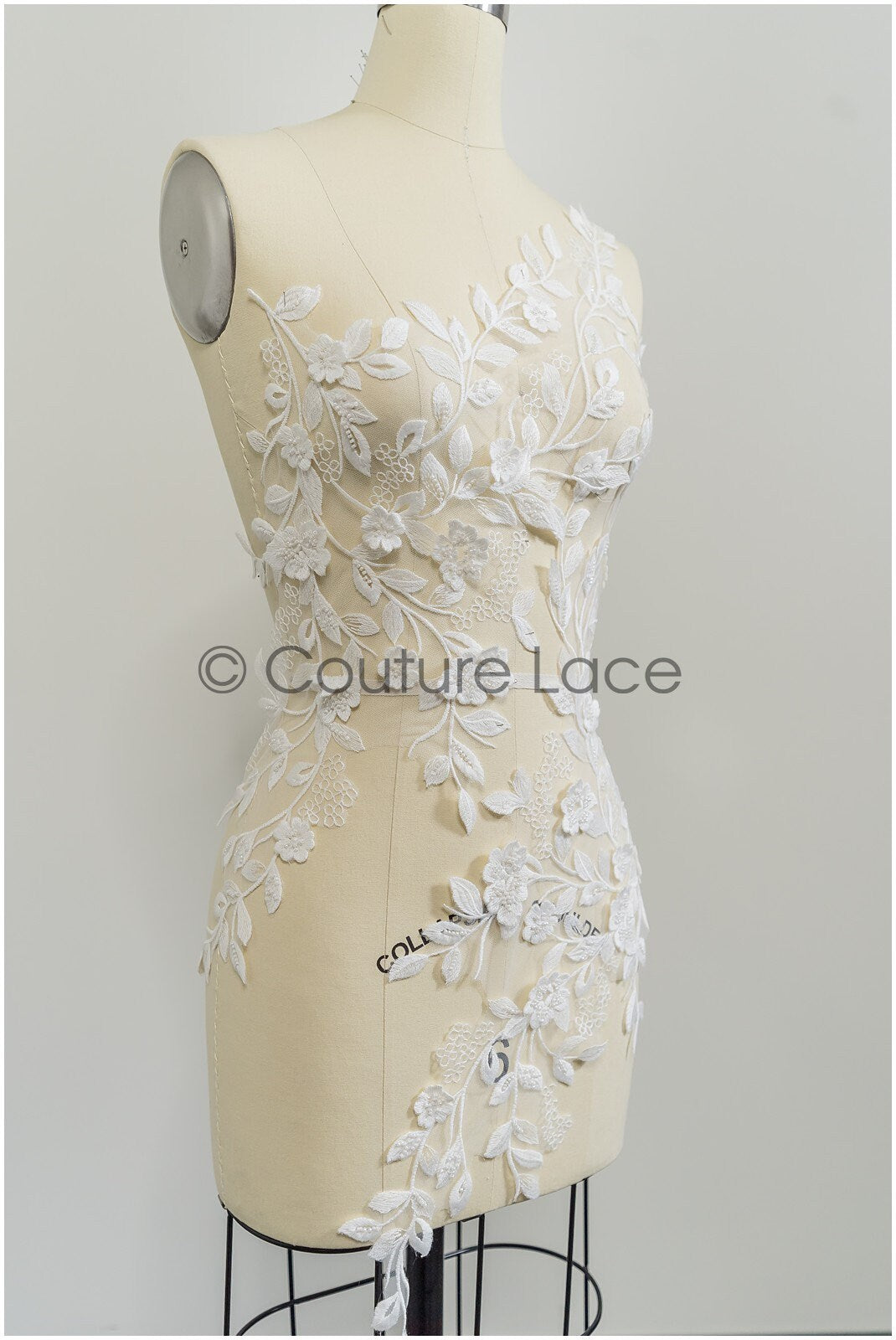 Pearl appliques 3D flowers, bridal flower patch, lace applique, wedding dress lace applique, bridal 3D flower patch // A21-094