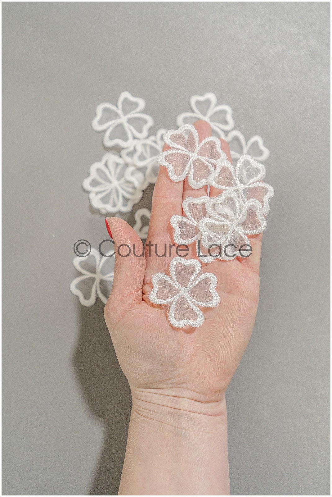 20pcs. 3D lace flowers for sewing on/ 3D flower lace applique/ wedding dress lace applique/ bridal lace// A21-061B
