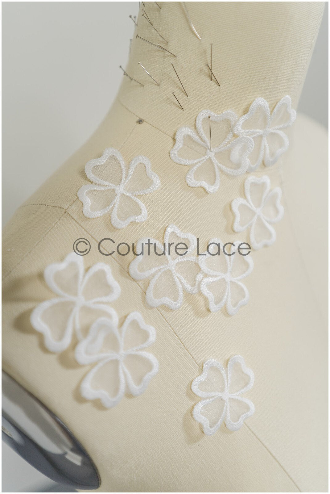 20pcs. 3D lace flowers for sewing on/ 3D flower lace applique/ wedding dress lace applique/ bridal lace// A21-061B