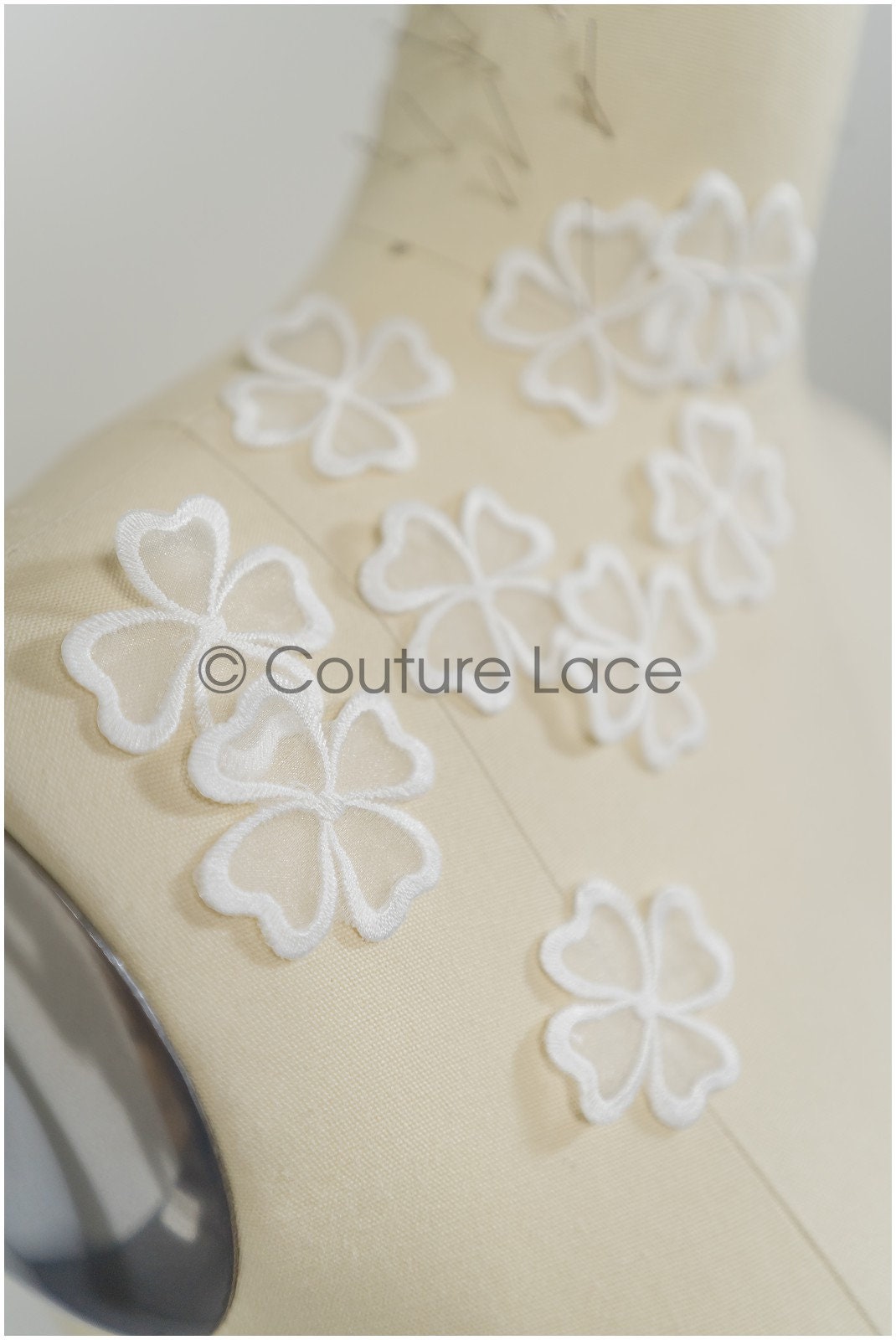 20pcs. 3D lace flowers for sewing on/ 3D flower lace applique/ wedding dress lace applique/ bridal lace// A21-061B