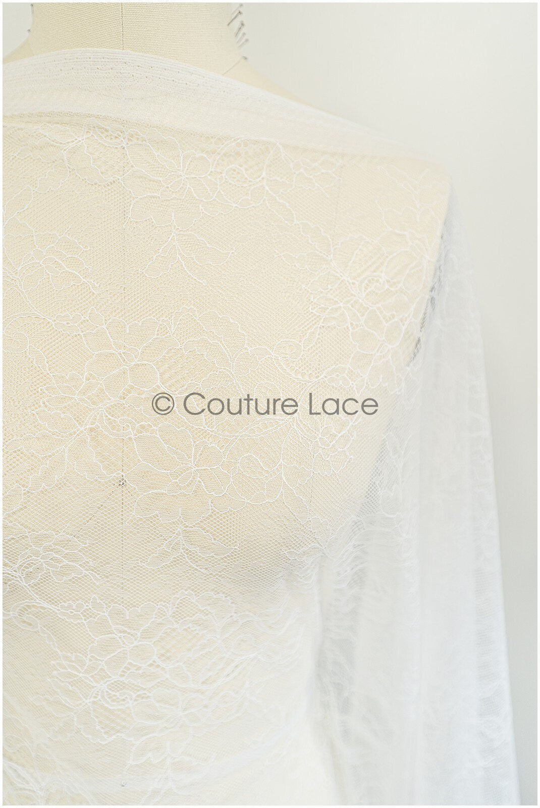 French floral lace/ bridal raschel lace/ French veil lace/ bridal chanitilly lace/ Edwardian lace fabric// L21-413