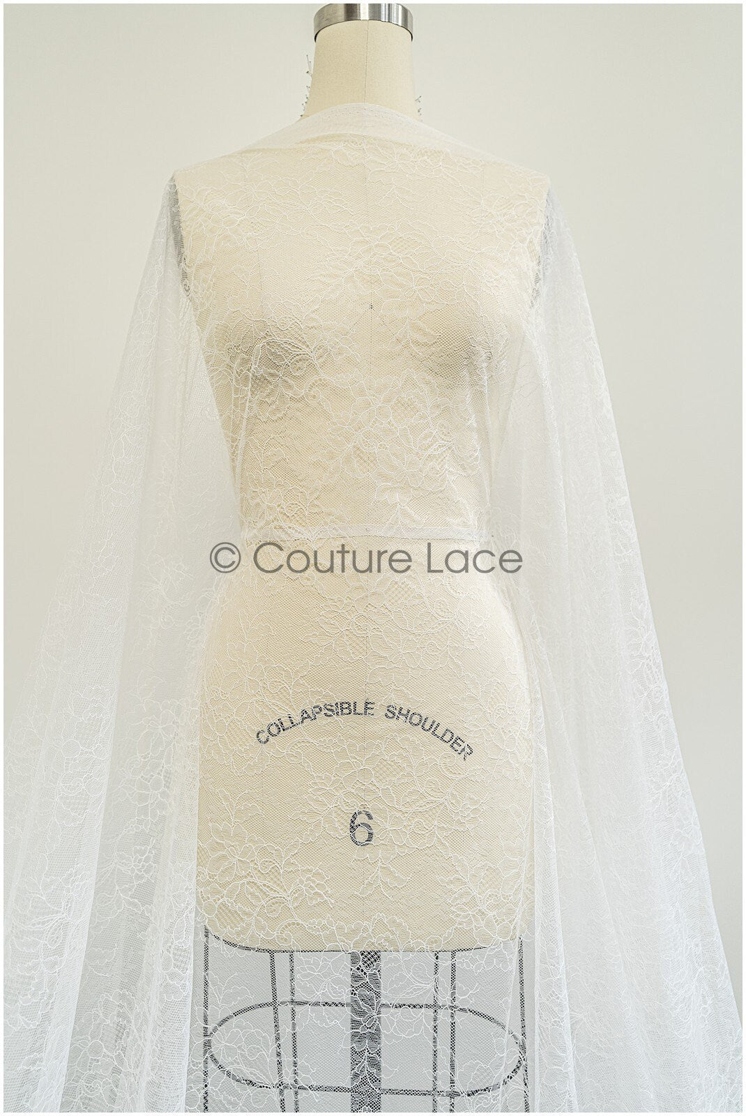 French floral lace/ bridal raschel lace/ French veil lace/ bridal chanitilly lace/ Edwardian lace fabric// L21-413