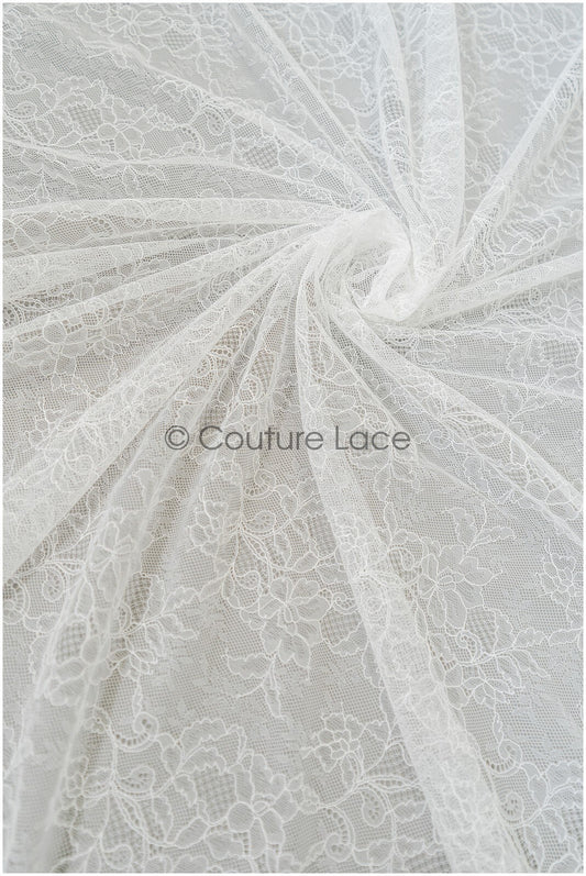 Français dentelle florale/dentelle bruissante de mariée/dentelle de voile Français/dentelle Chanitilly de mariée/tissu de dentelle édouardienne//L21-413
