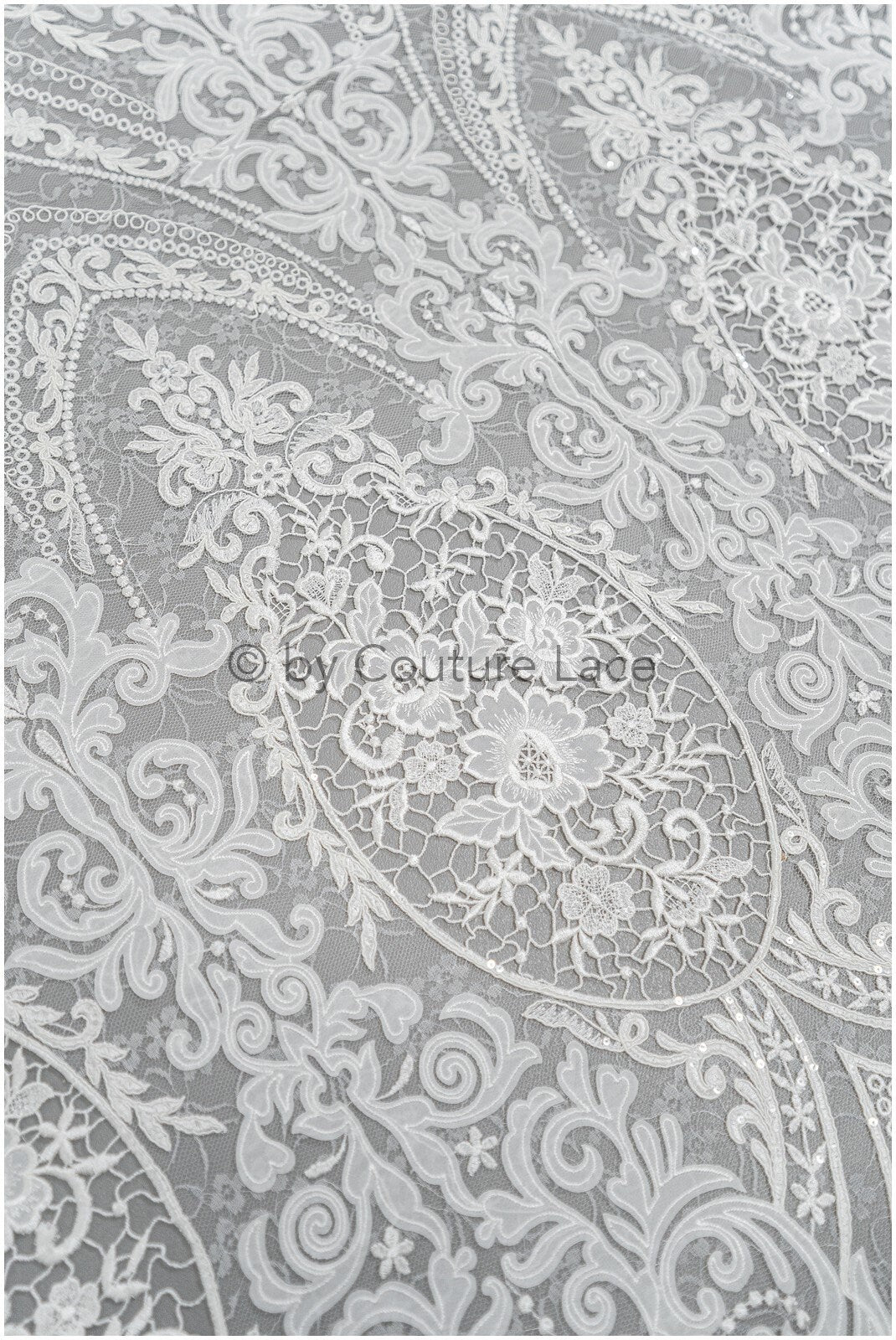 Braut Spitzenstoff Off-White/ gehäkelte Hochzeit Spitze/ Boho Spitzenstoff/ französische Braut Spitze/ Boho Spitzenstoff// L21-366