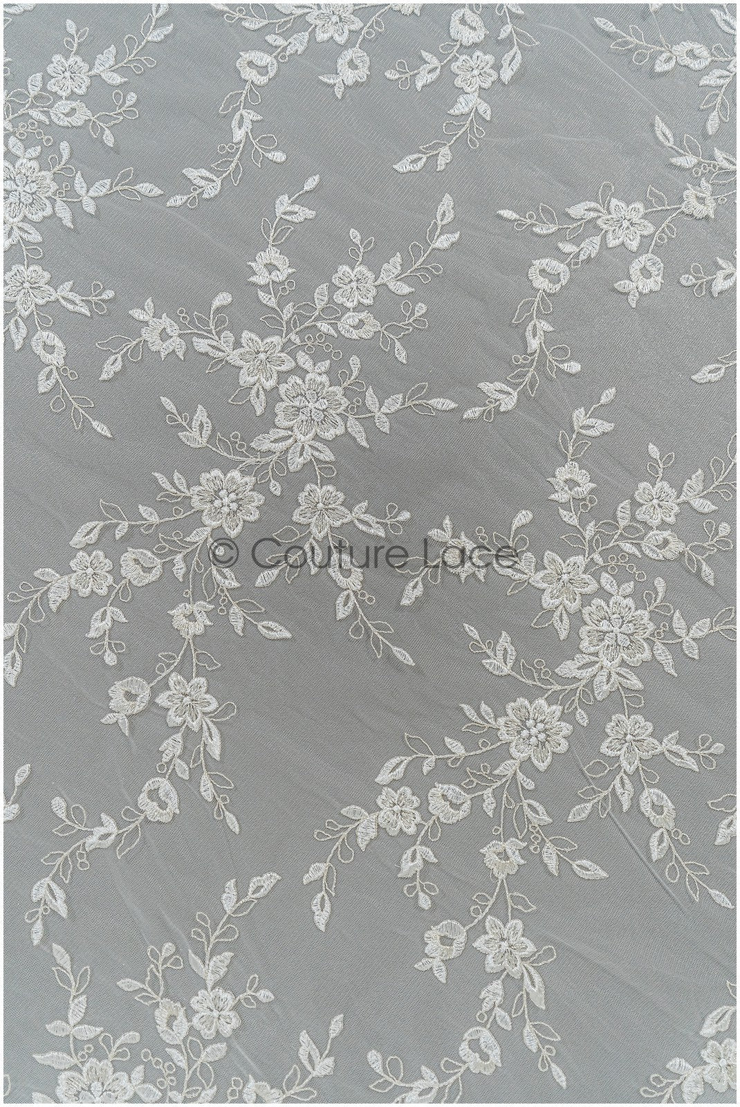 Romantischer Frühlingsblumen Spitzenstoff/ bestickte florale Spitze/ Braut Spitzenstoff// L21-109N
