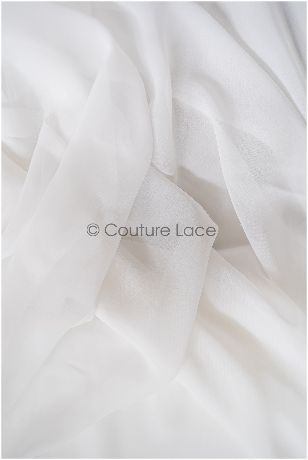 Very soft, flowing & light bridal chiffon in off-white/ bridal chiffon fabric// R-125