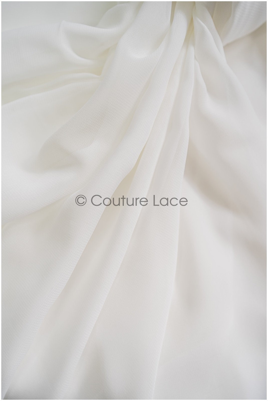 Very soft, flowing & light bridal chiffon in off-white/ bridal chiffon fabric// R-125