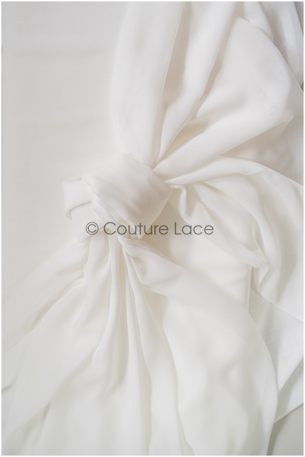 Very soft, flowing & light bridal chiffon in off-white/ bridal chiffon fabric// R-125