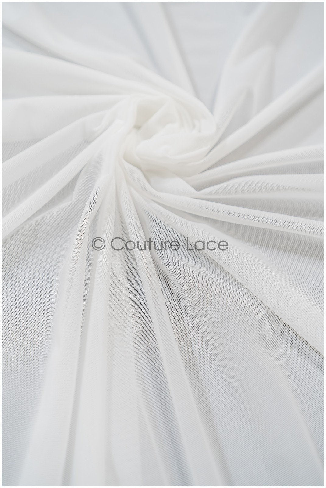 Exquisite off-white stretch fabric/ elegant stretch net tulle lace fabric/ flawless net tulle lace// R-127