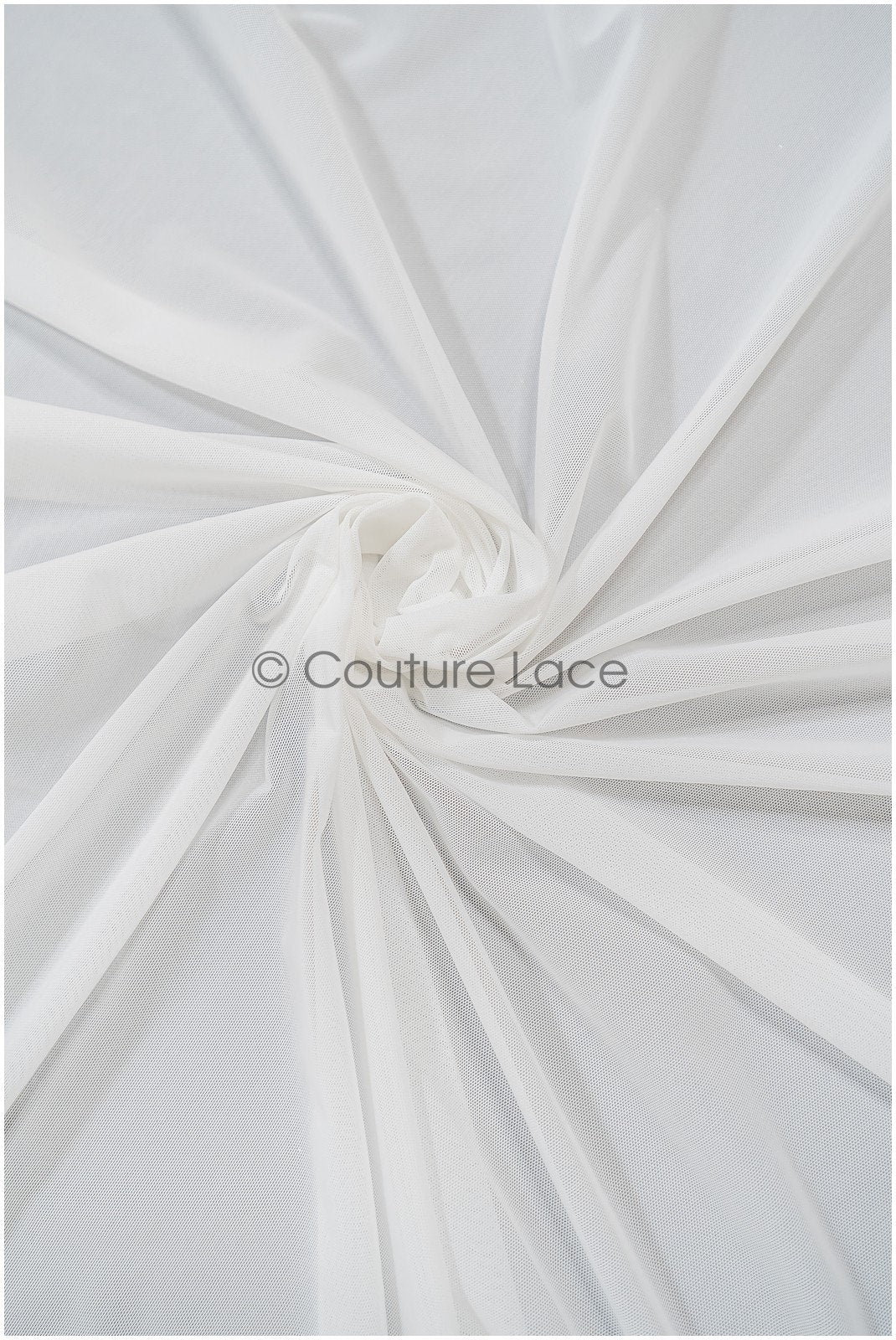 Exquisite off-white stretch fabric/ elegant stretch net tulle lace fabric/ flawless net tulle lace// R-127