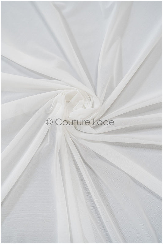 Tissu extensible blanc cassé exquis/élégant tissu de dentelle de tulle extensible/dentelle de tulle net impeccable// R-127 (F21-067)
