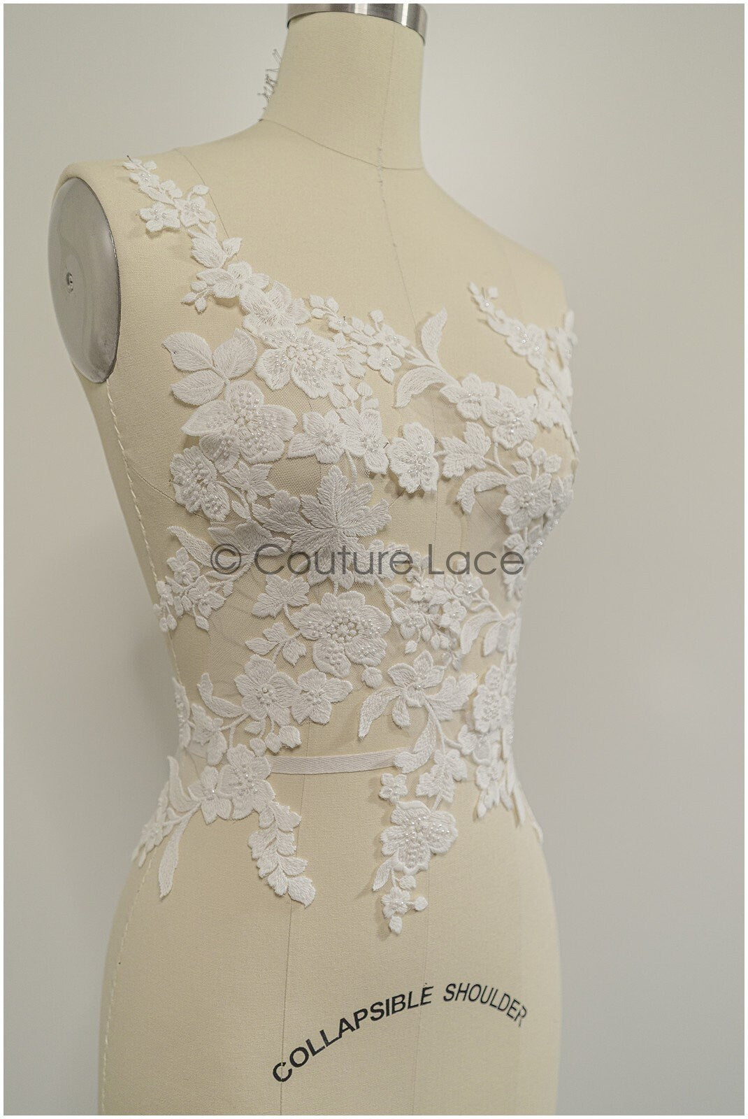 Perlen SpitzenBlume Aufnäher, Blumen Applikation, SpitzenBlume Patch, Spitzen Applikation, Hochzeitskleid Spitzen Applikation, Braut Blumen Aufnäher// A21-236