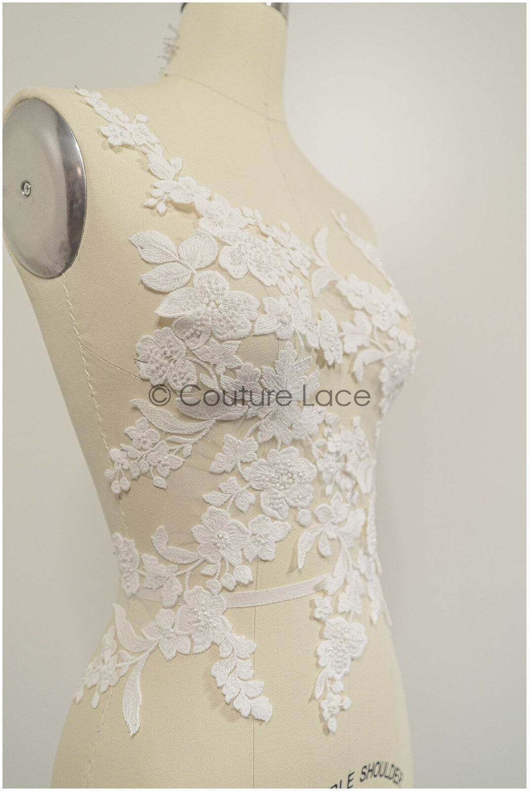 Perlen SpitzenBlume Aufnäher, Blumen Applikation, SpitzenBlume Patch, Spitzen Applikation, Hochzeitskleid Spitzen Applikation, Braut Blumen Aufnäher// A21-236