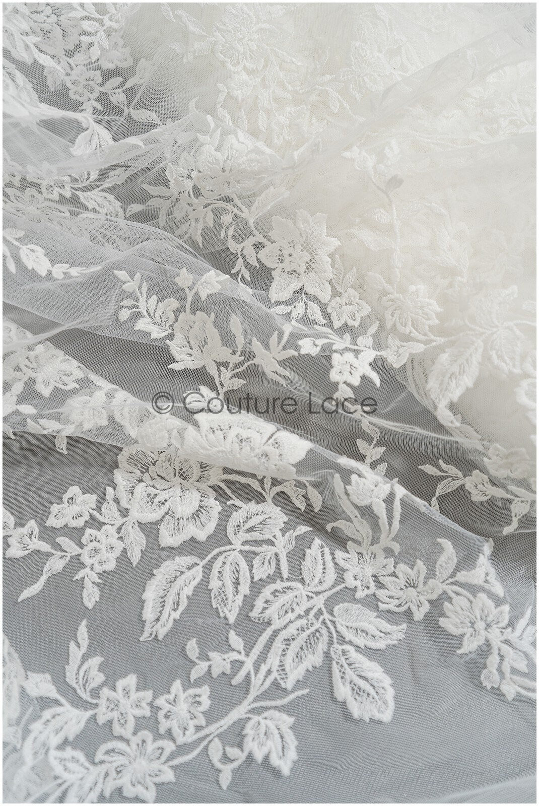 Blumen Spitzenstoff Off-White/ Braut Spitze/ Hochzeitskleid Spitzenstoff/ bestickter Spitzenstoff/ Spitzenschleier// L21-149C