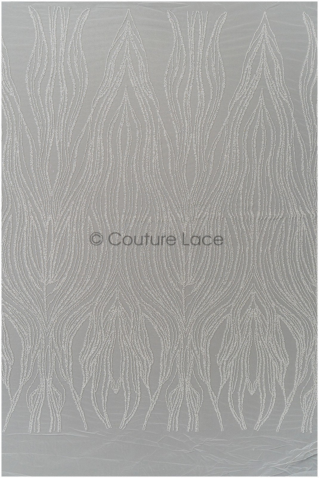Schwere Perlen Brautspitze Off-White/ Couture Spitzenstoff mit Perlen/ Hochzeitskleid Spitze/ Designer Couture Spitze/ Streifen Spitzenstoff// L19-108