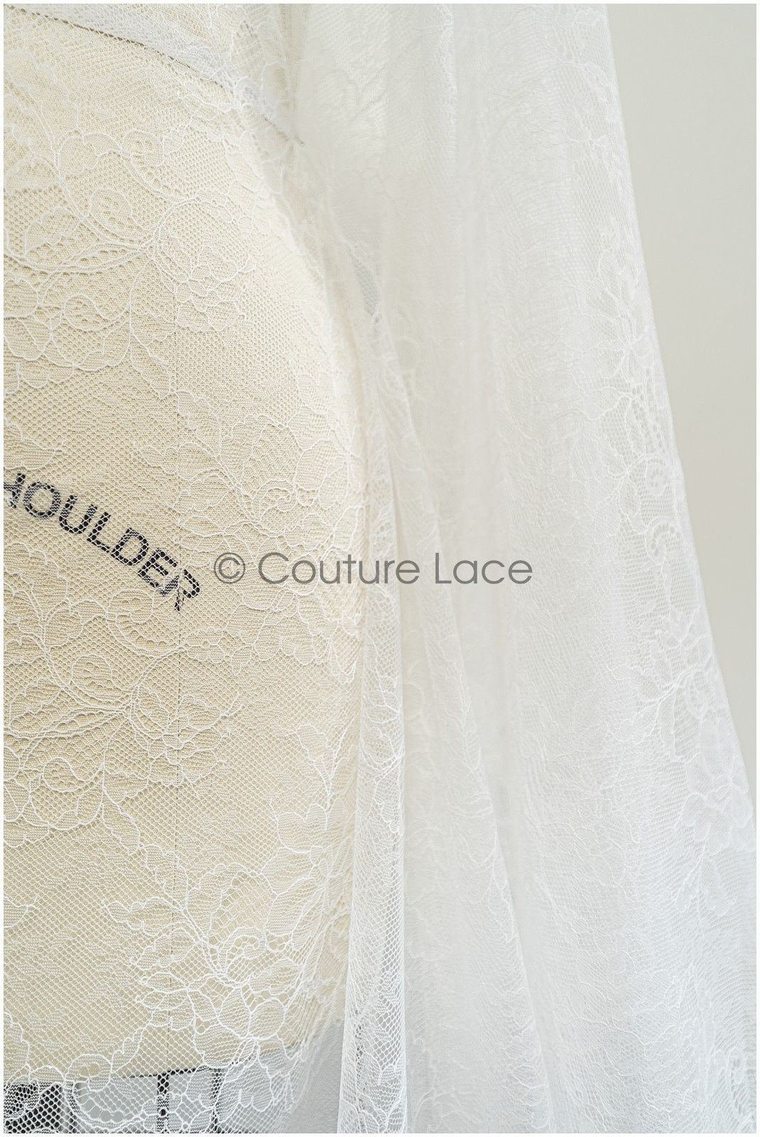 French floral lace/ bridal raschel lace/ French veil lace/ bridal chanitilly lace/ Edwardian lace fabric// L21-413