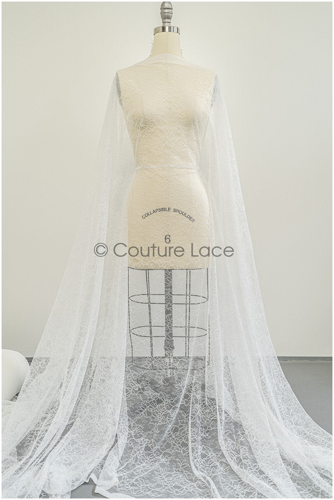 French floral lace/ bridal raschel lace/ French veil lace/ bridal chanitilly lace/ Edwardian lace fabric// L21-413