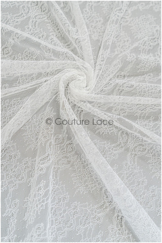 Français dentelle florale/dentelle bruissante de mariée/dentelle de voile Français/dentelle Chanitilly de mariée/tissu de dentelle édouardienne//L21-416