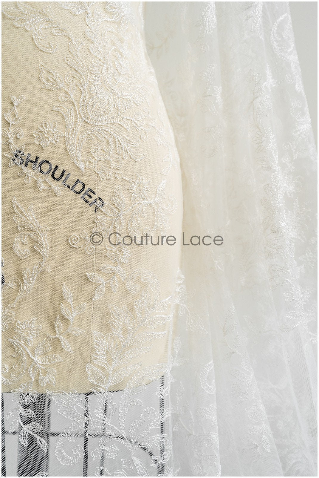 Romantischer Braut Spitzenstoff Off-White/ florale Spitze/ Dessous Spitze/ Brautspitze// L21-412