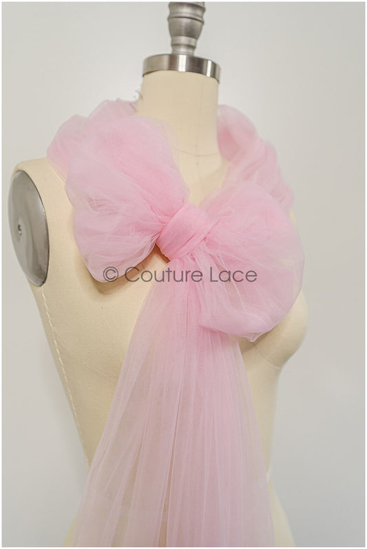 Cotton Candy Pink - 160cm breit sehr weicher Tüllstoff für Brautschleier und Hochzeitskleider/ weicher Netzstoff// R-145-4