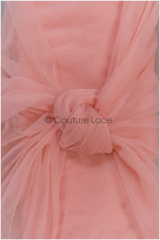 Salome Pink - 160cm breit sehr weicher Tüllstoff für Brautschleier und Hochzeitskleider/ weicher Netzstoff// R-148-25