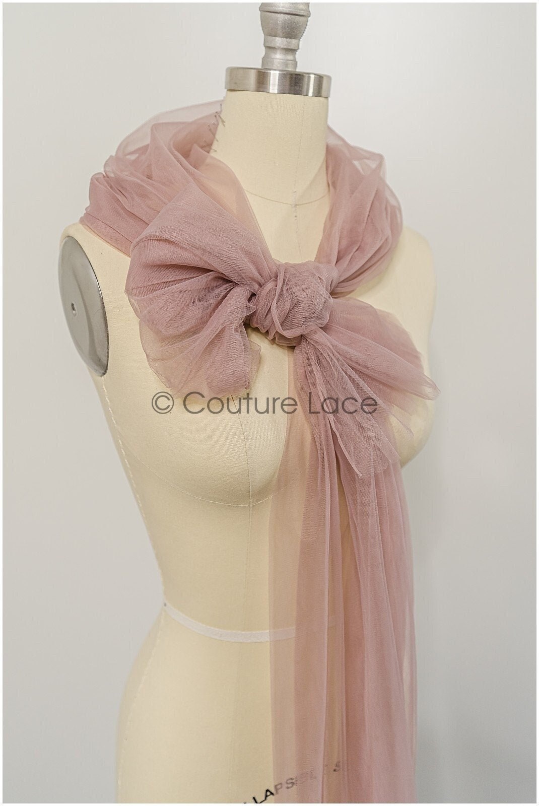 Blush Brown - 160cm wide very soft tulle fabric for bridal veils and wedding dresses/ soft mesh fabric// R-152-57