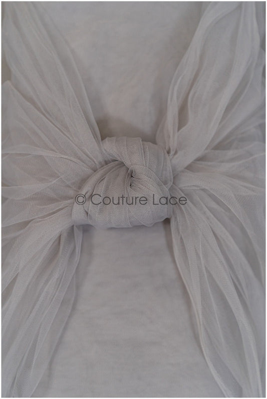 Stahlgrau - 160cm breit sehr weicher Tüllstoff für Brautschleier und Hochzeitskleider/ weicher Netzstoff// R-149-52