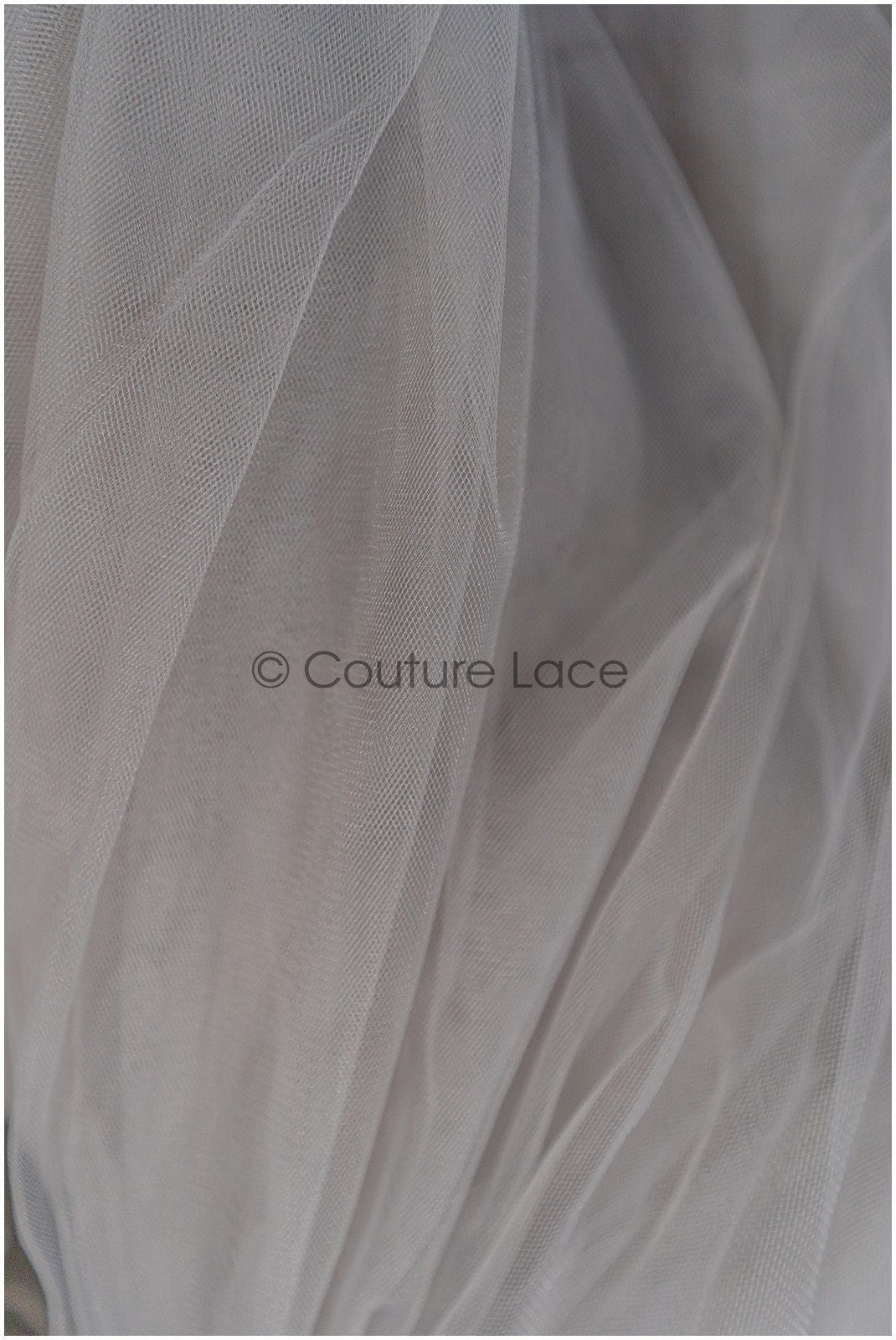 Steel grey - 160cm wide very soft tulle fabric for bridal veils and wedding dresses/ soft mesh fabric// R-149-52
