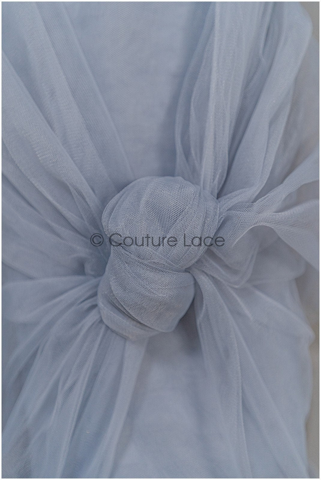 Grey Blue - 160cm wide very soft tulle fabric for bridal veils and wedding dresses/ soft mesh fabric// R-151-56
