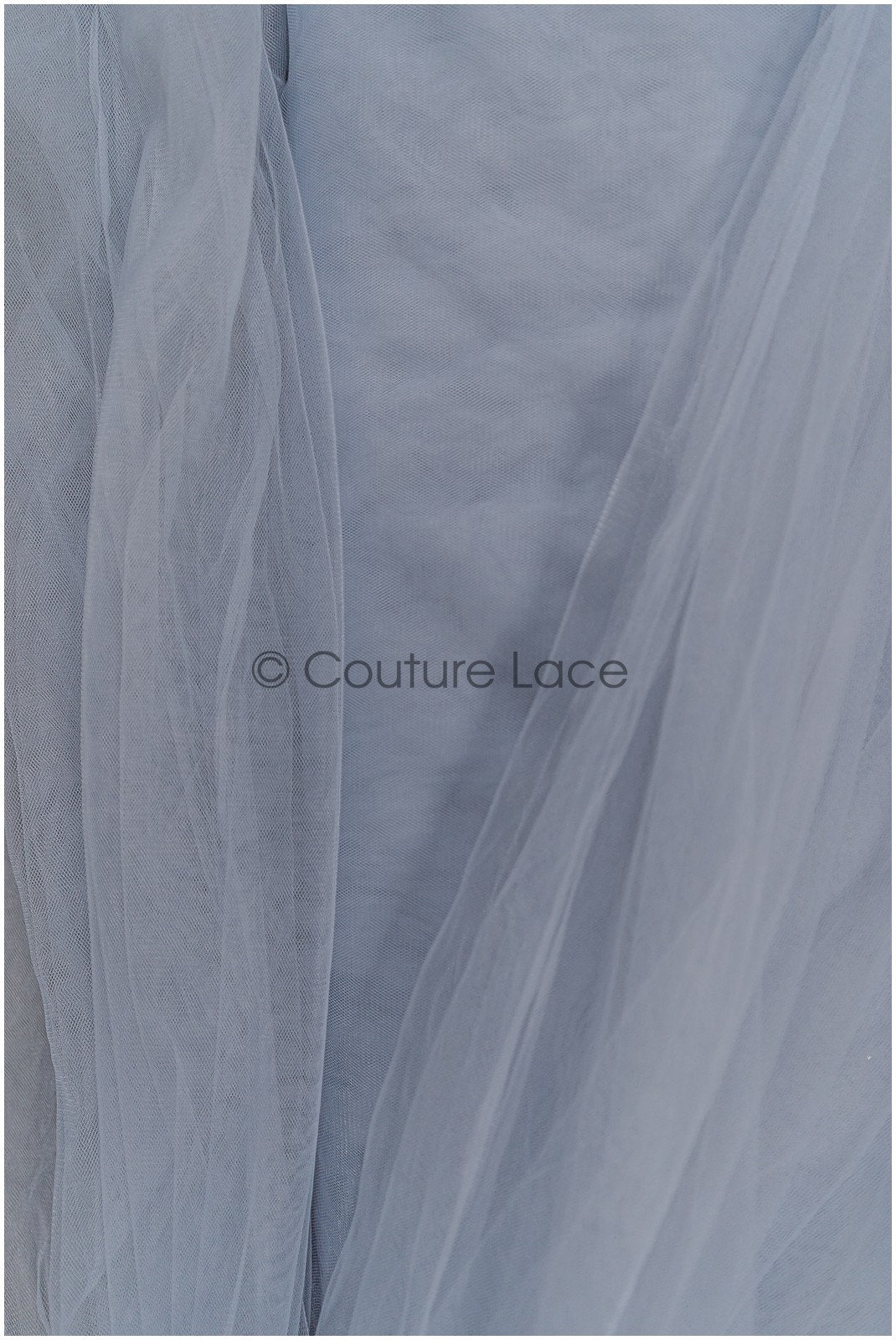 Grey Blue - 160cm wide very soft tulle fabric for bridal veils and wedding dresses/ soft mesh fabric// R-151-56