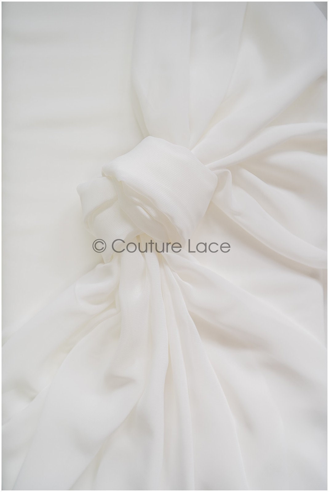 Very soft, flowing & light bridal chiffon in off-white/ bridal chiffon fabric// R-125