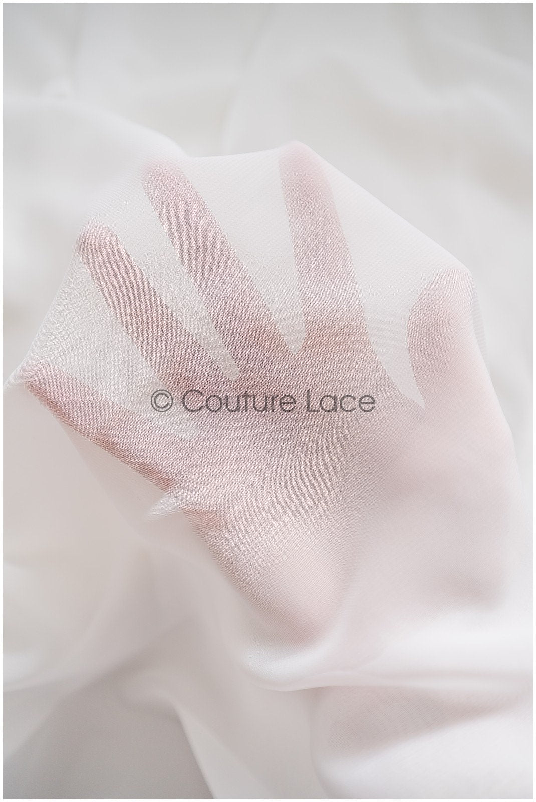 Very soft, flowing & light bridal chiffon in off-white/ bridal chiffon fabric// R-125
