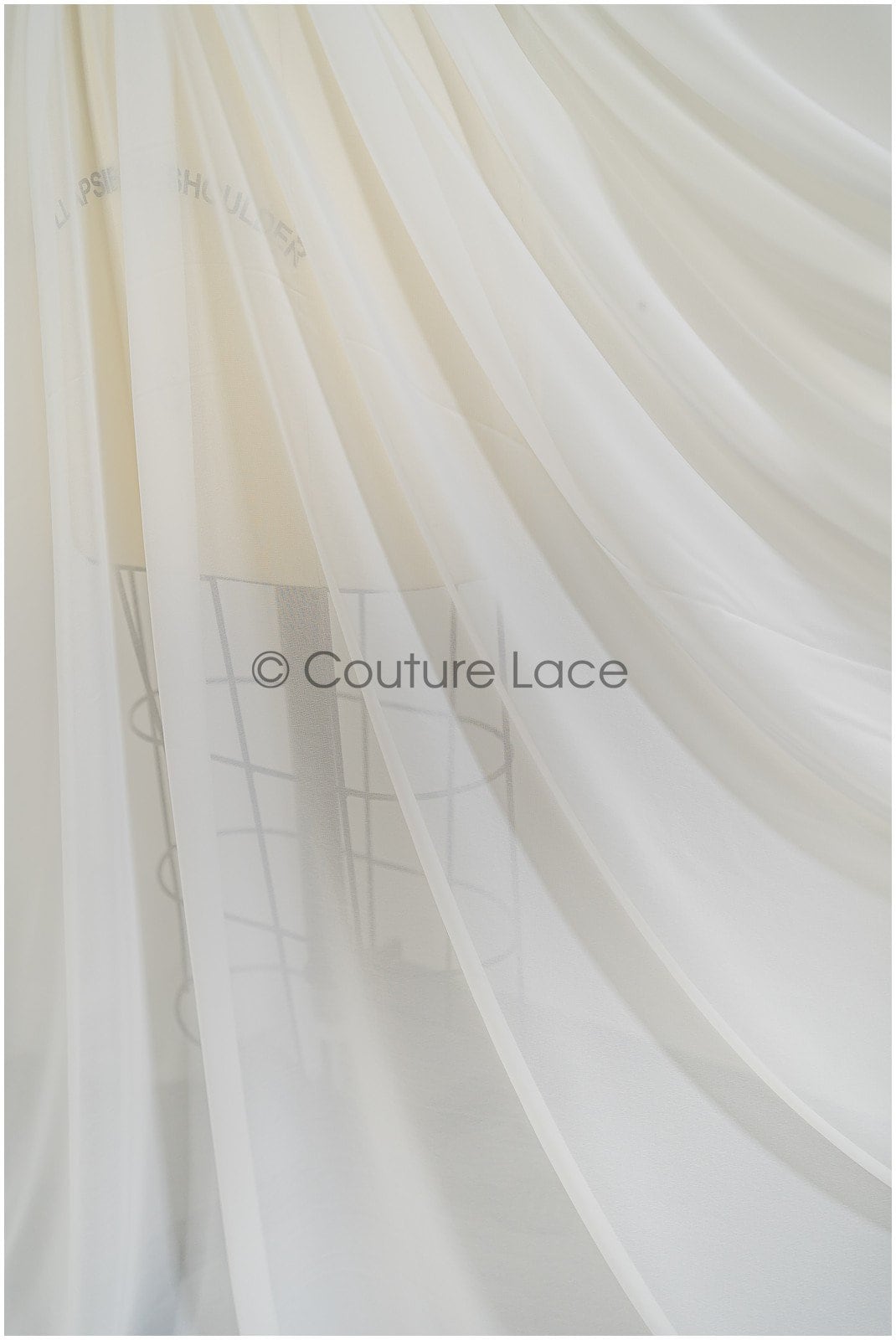 Very soft, flowing & light bridal chiffon in off-white/ bridal chiffon fabric// R-125