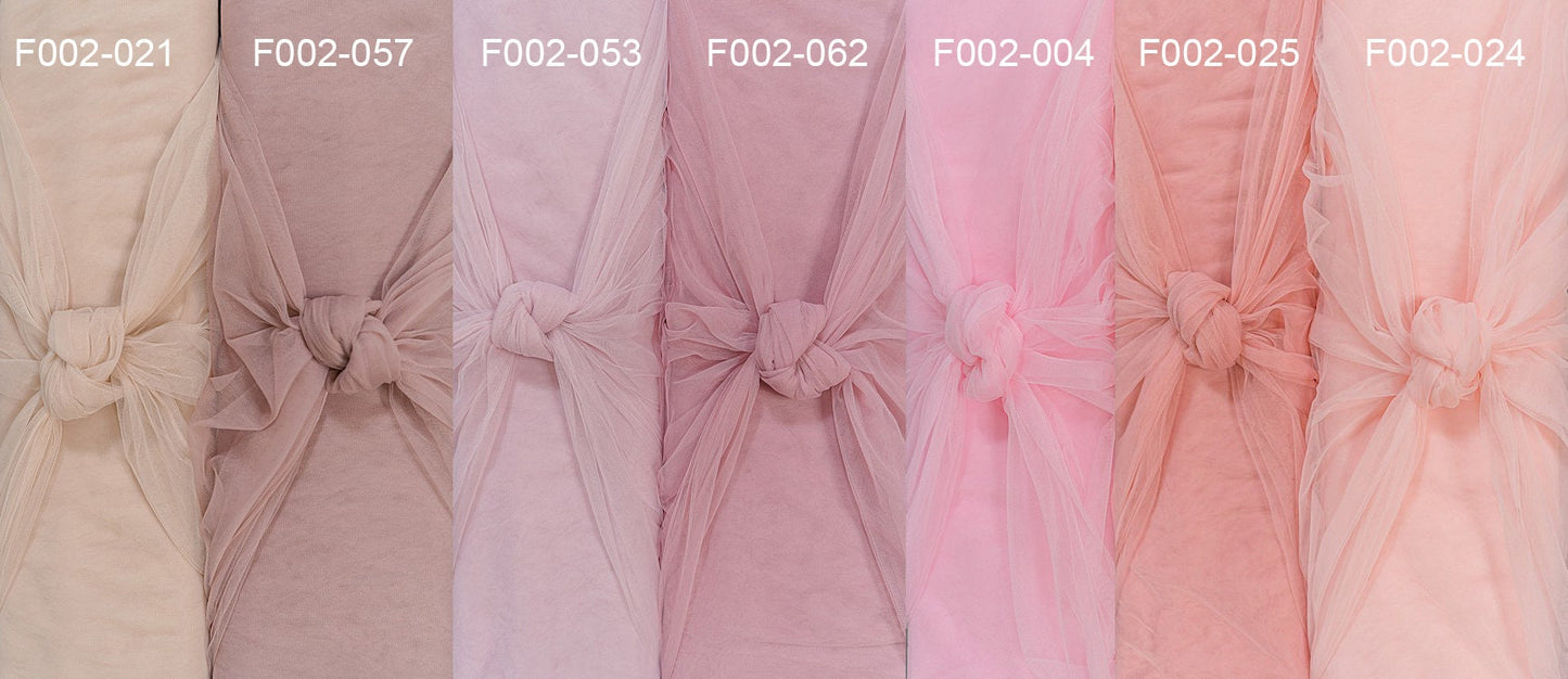 Blush Pink - 160cm wide very soft tulle fabric for bridal veils and wedding dresses/ soft mesh fabric// R-154-62