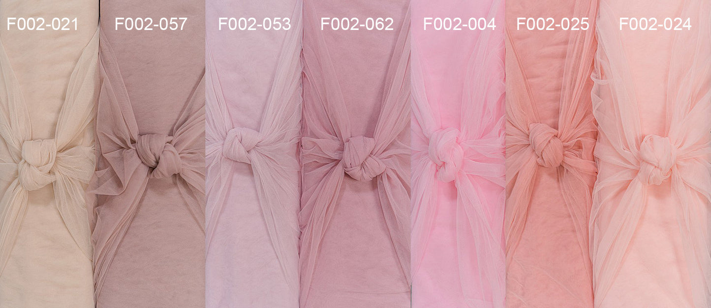 Pastel pink - 160cm wide very soft tulle fabric for bridal veils and wedding dresses/ soft mesh fabric// R-150-53