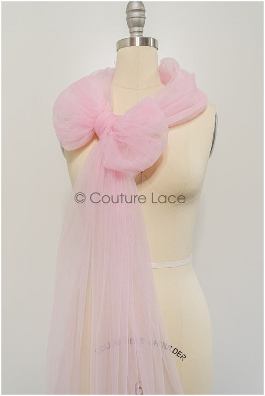 Cotton Candy Pink - 160cm breit sehr weicher Tüllstoff für Brautschleier und Hochzeitskleider// R-145-4-Ballen 30YDS