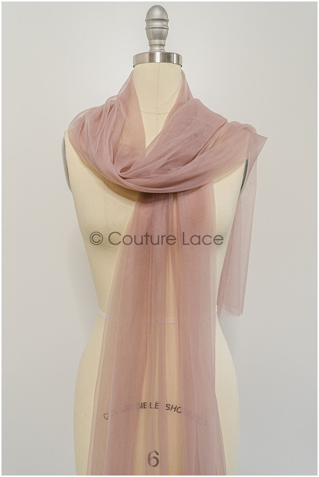 Blush Brown - 160cm wide very soft tulle fabric for bridal veils and wedding dresses/ soft mesh fabric// R-152-57