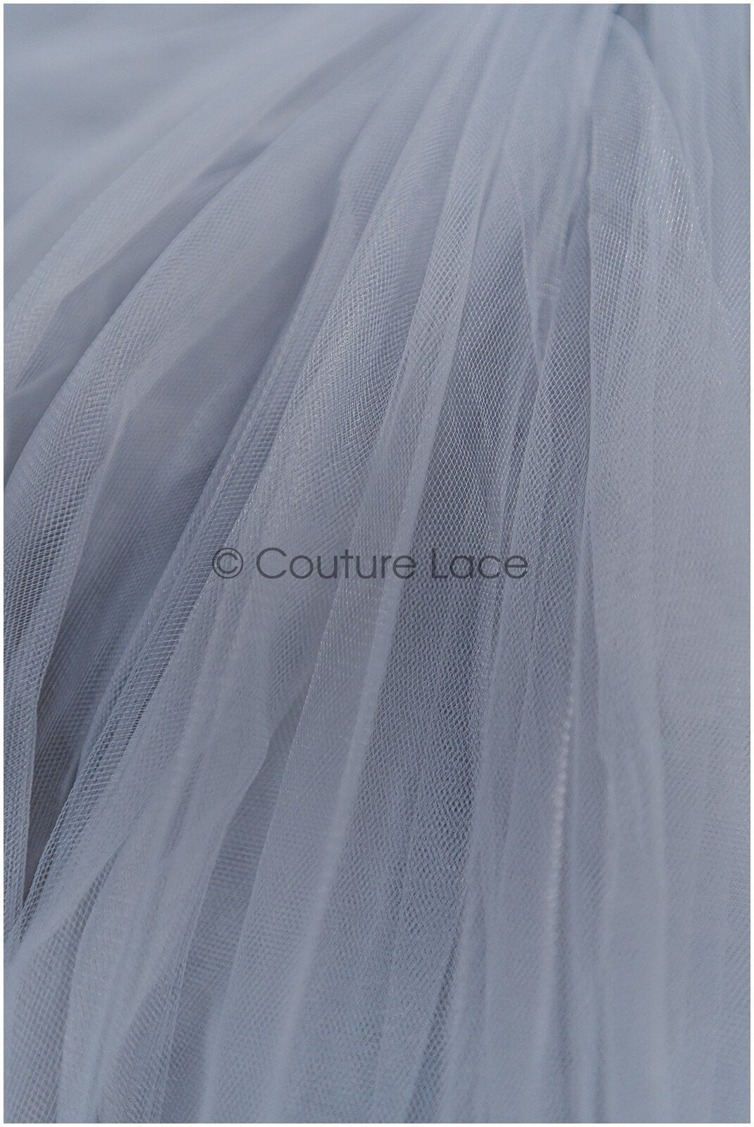 Grey Blue - 160cm wide very soft tulle fabric for bridal veils and wedding dresses/ soft mesh fabric// R-151-56