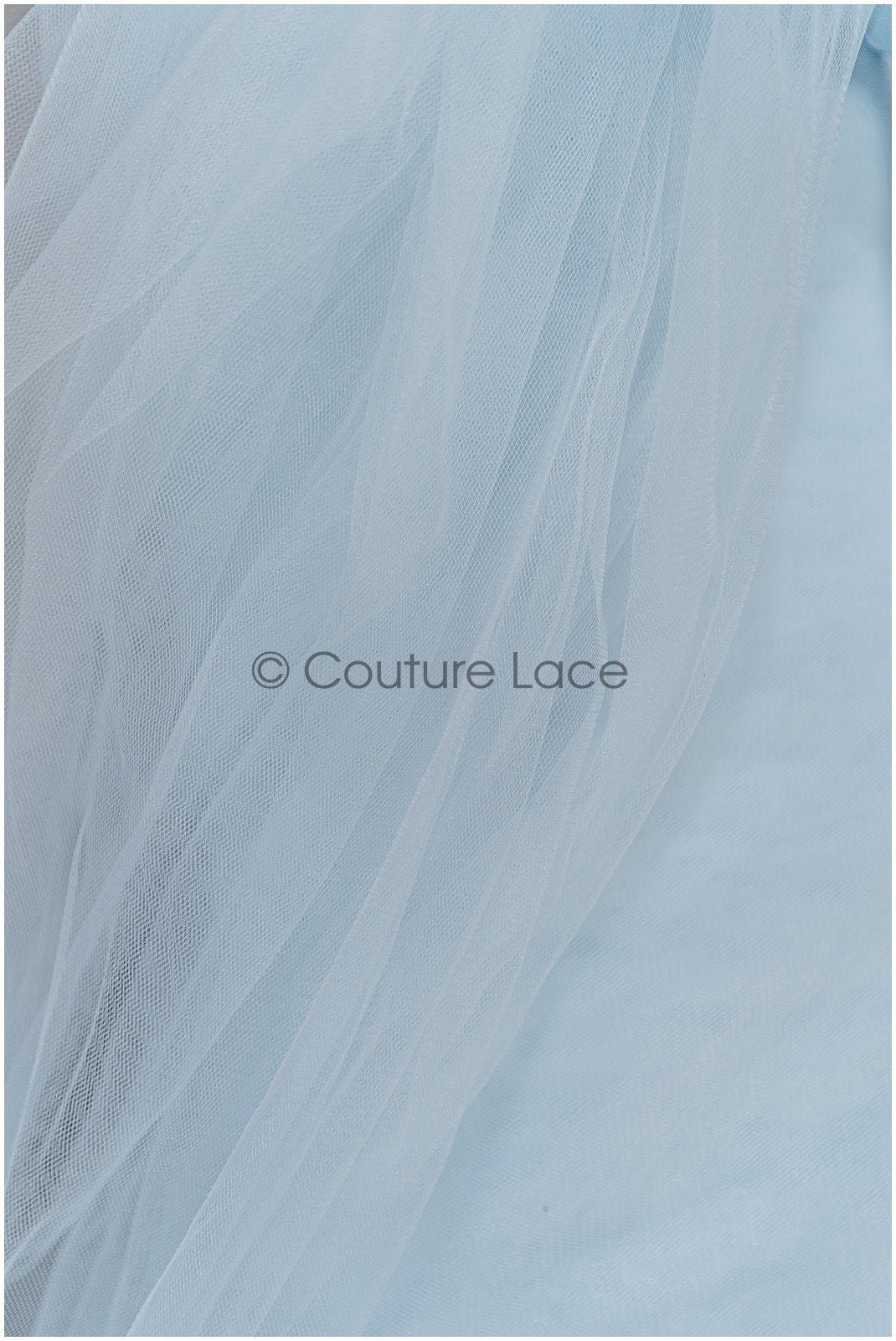 Light blue - 160cm wide very soft tulle fabric for bridal veils and wedding dresses/ soft mesh fabric// R-153-61