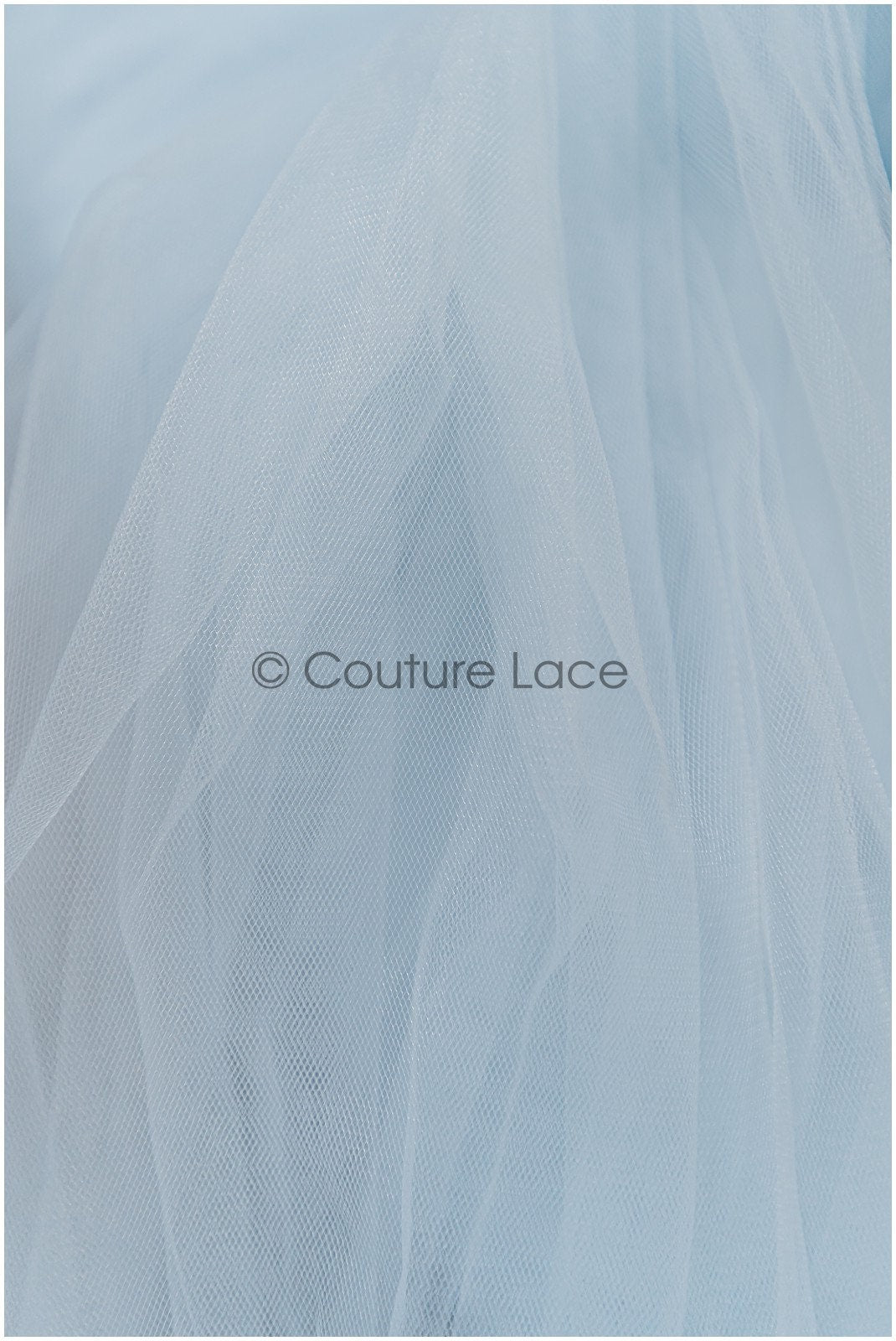 Light blue - 160cm wide very soft tulle fabric for bridal veils and wedding dresses/ soft mesh fabric// R-153-61