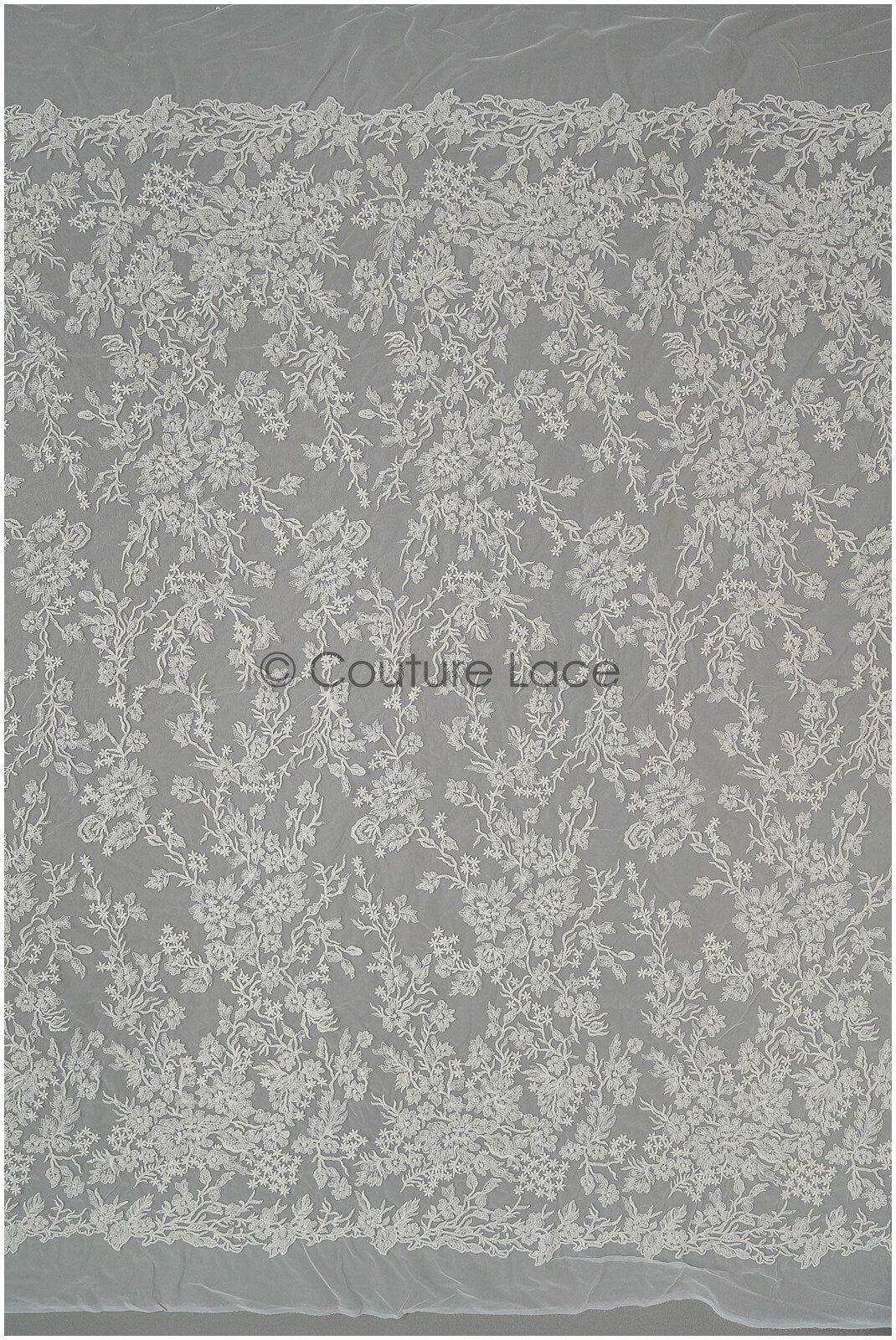 Pearl lace fabric/ Couture lace fabric/ Bridal lace fabric/ Pearl beaded lace// L21-194B