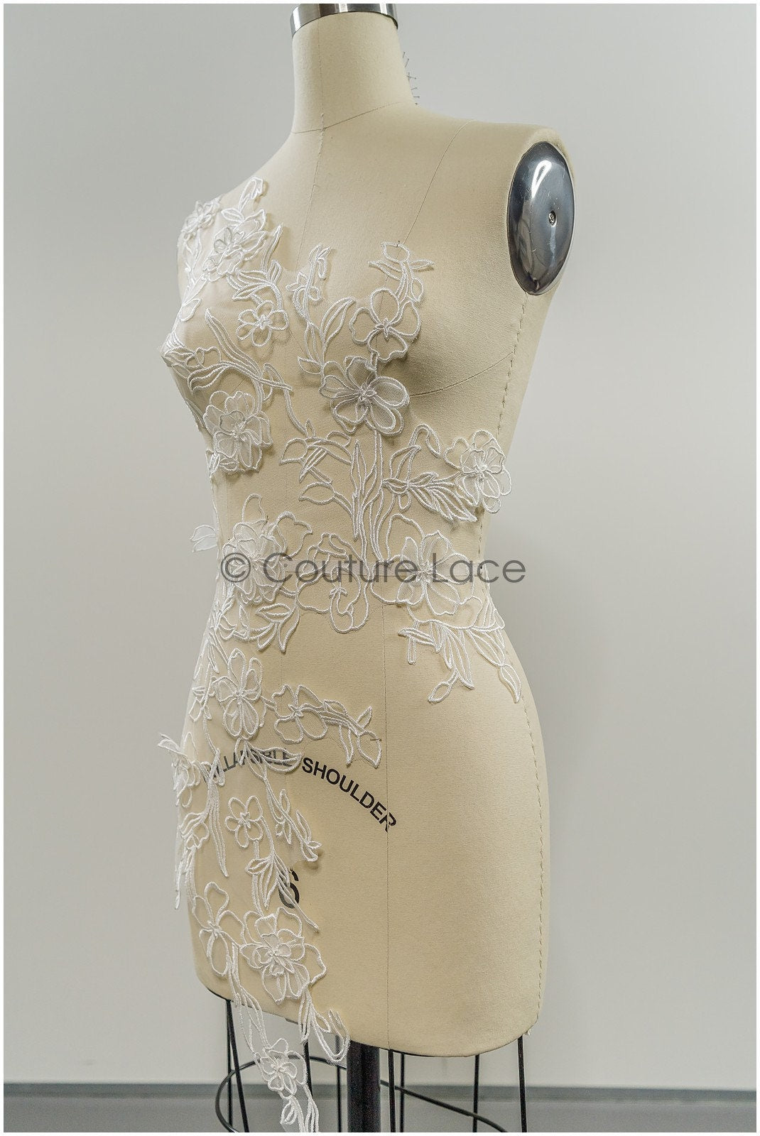 3D Blumen Spitzen Applikation, 3D Blumen Applikation, SpitzenBlume Applikation, Spitzen Applikation, 3D Brautkleid Spitzen Applikation, BrautSpitze Applikation// A21-239
