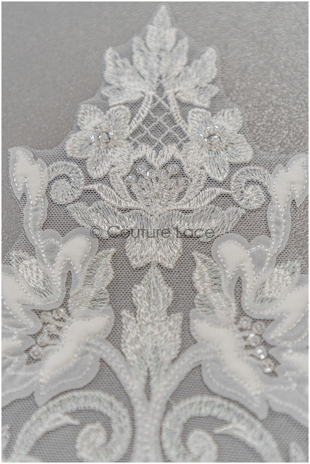 Floral lace applique for wedding dress, floral lace patch, embroidered lace applique, bridal applique// A21-229