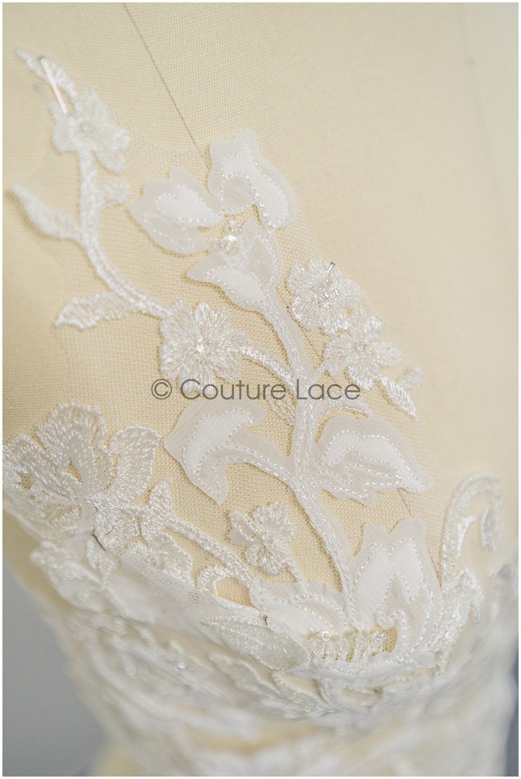 Floral lace applique for wedding dress, floral lace patch, embroidered lace applique, bridal applique// A21-225